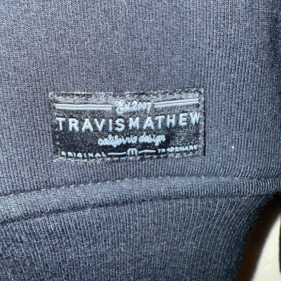 NWT - Branded Travis Mathew Black 1/4 Zip Newport Fleece - Small - Picture 5 of 8